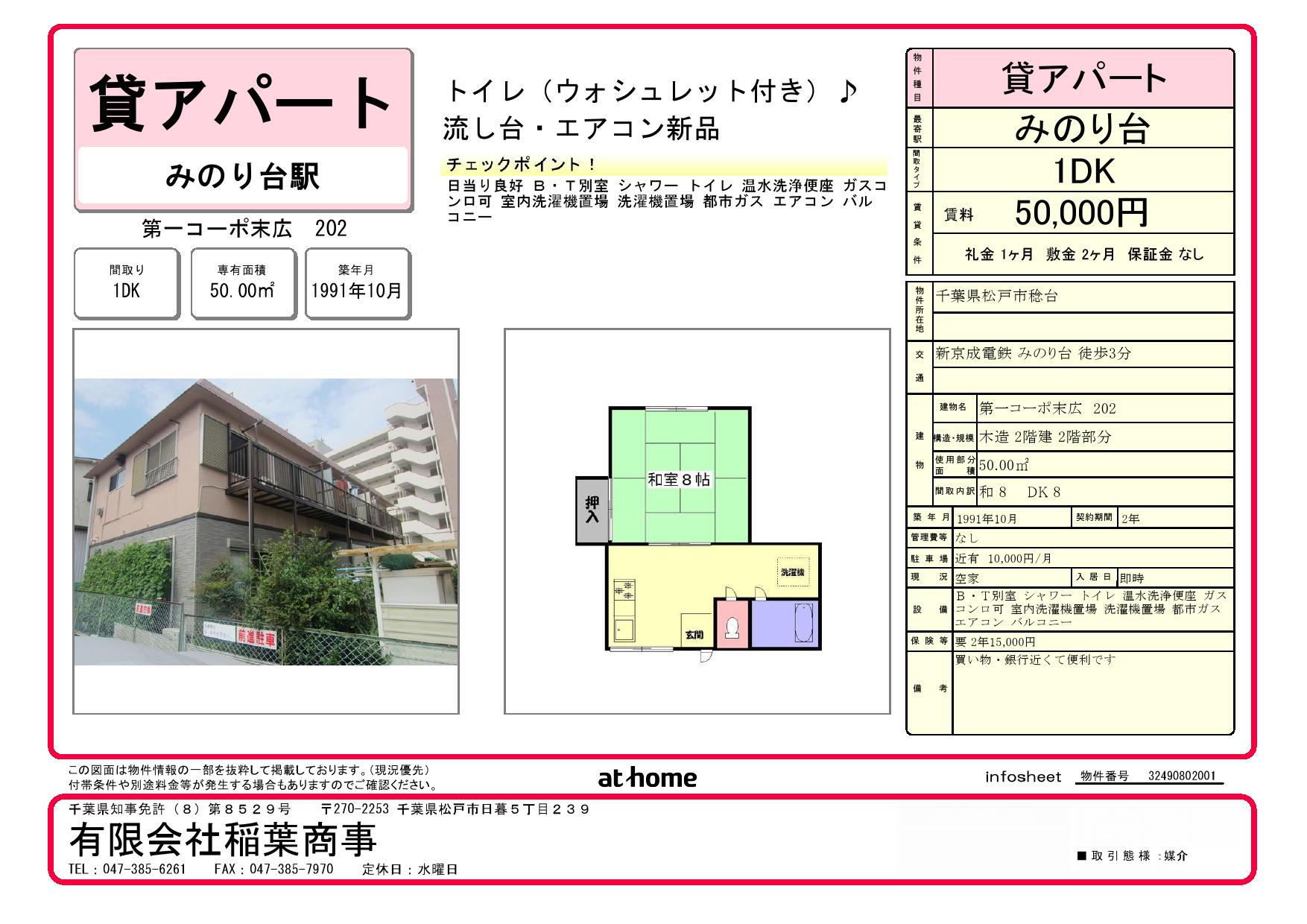 賃貸物件情報 松戸 新八柱 八柱 賃貸 マンション アパート 住宅 土地 新京成線 Jr武蔵野線沿線の不動産 有限会社稲葉商事 松戸市内中心に新八柱 八柱駅前の不動産 有限会社 稲葉商事